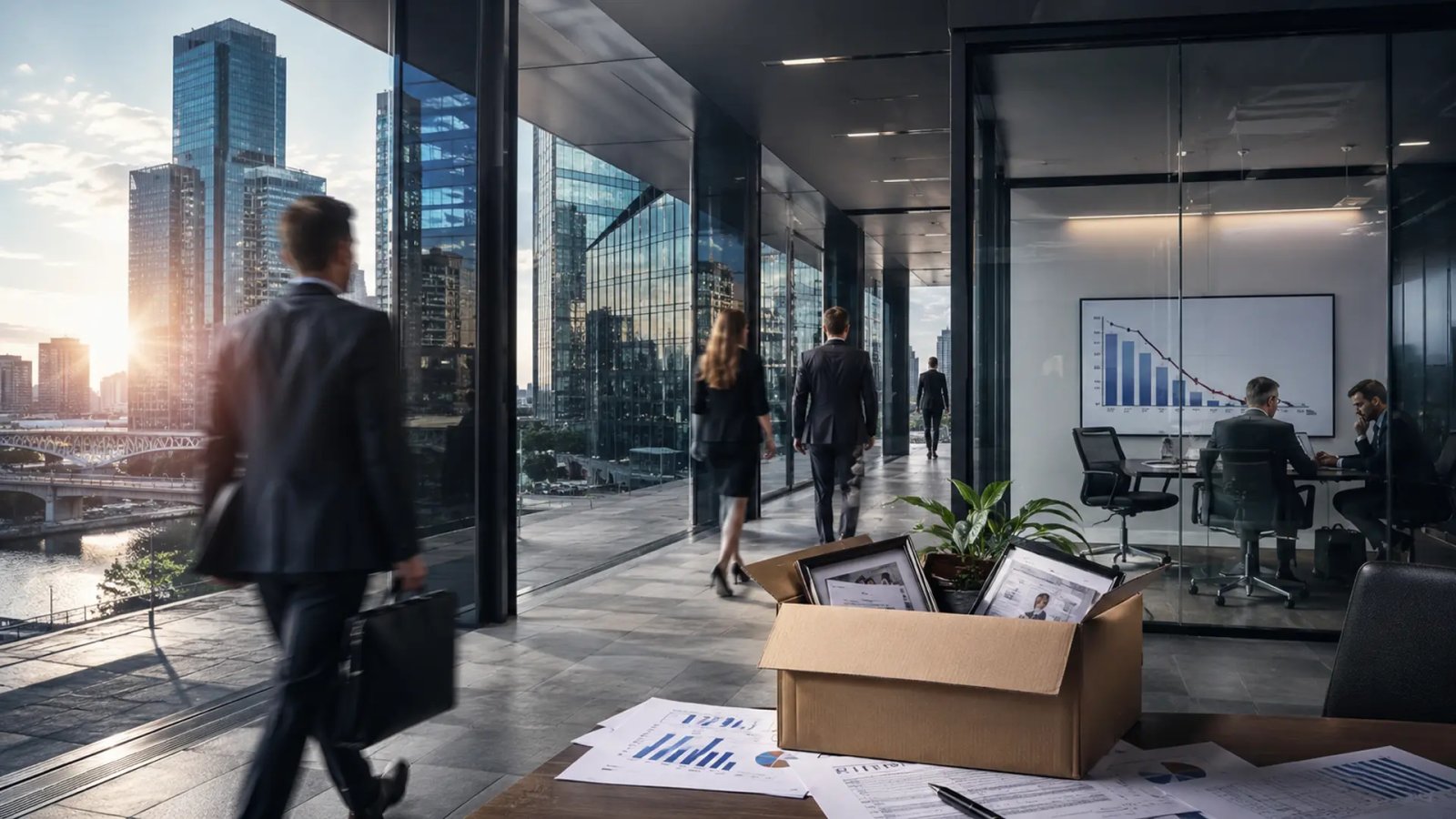 KPMG Australia office representing the firm's review of workforce and cost-saving measures